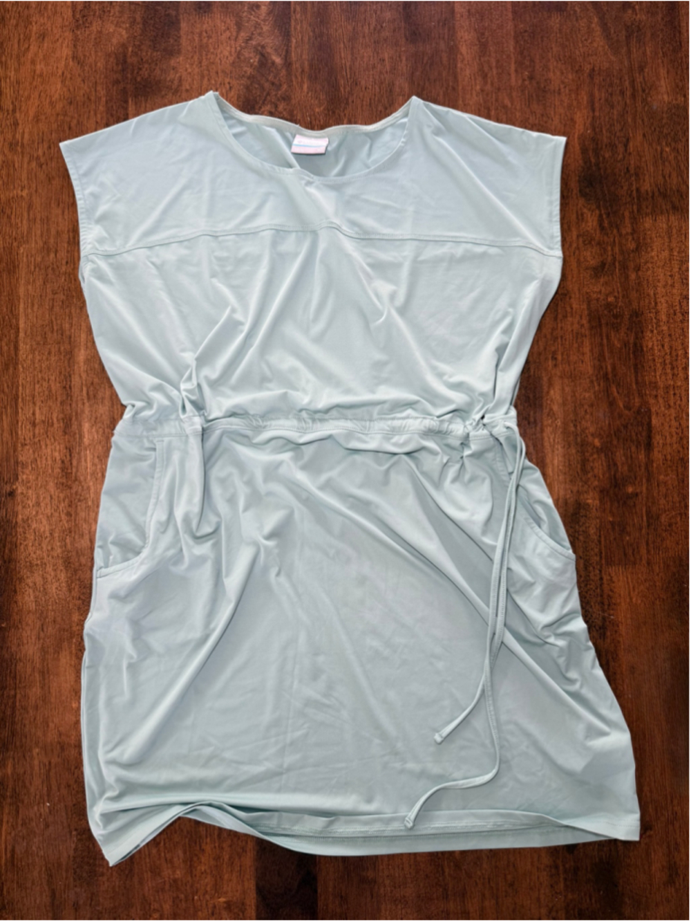 Women's Columbia Mini Dress XL Sage Green Drawstring Waist
